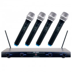 VocoPro VHF-4000 4 Professional Quad VHF Wireless Microphone System